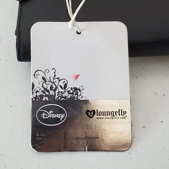 *SOLD* Disney Loungefly Mickey & Minnie Mouse Canvas Leather Trifold Wallet - Picture 8 of 10